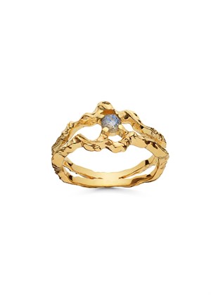 Shelly ring Forgyldt Maanesten